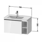 Duravit D-Neo alsószekrény 1 fiók polc 784x452 terra tölgy DE425803535