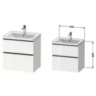 Duravit D-Neo alsószekrény 634x452 matt taupe DE435409191