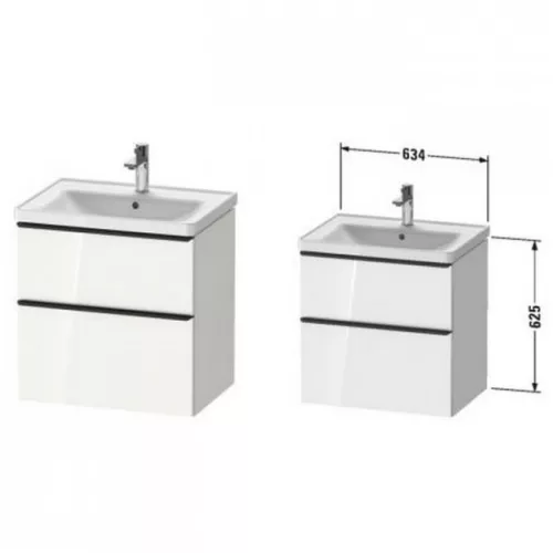 Duravit D-Neo alsószekrény 634x452 matt taupe DE435409191