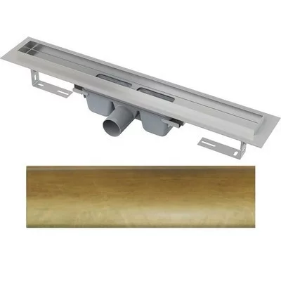 Alcaplast DESIGN-ANTIC tömör zuhanyfolyókarács bronz 1150 mm (DESIGN-1150ANTIC)
