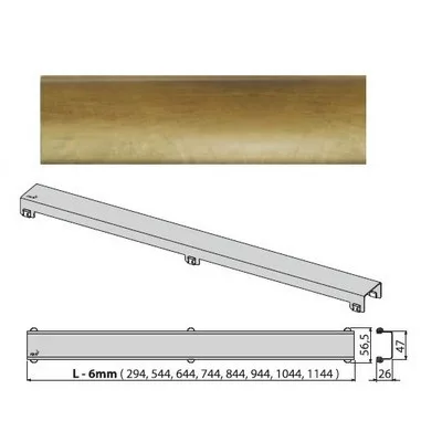 Alcaplast DESIGN-ANTIC tömör zuhanyfolyókarács bronz 950 mm (DESIGN-950ANTIC)