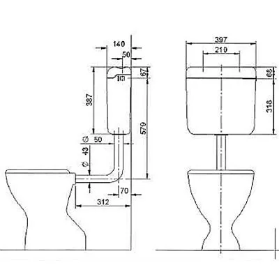 Dömötör Lux WC tartály fehér (DO-WCTARTALYLUX)