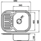 Ferro rozsdamentes mosogató DR48/64.H (DR48-64-H)