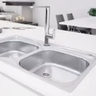 Ferro rozsdamentes mosogató szövetmintás DR50/80DTS.H (DR50-80DTS-H)