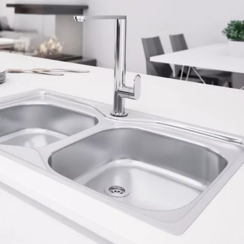 Ferro rozsdamentes mosogató szövetmintás DR50/80DTS.H (DR50-80DTS-H)
