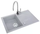 Ferro mezzo ii 1-medencés csepptálcás gránit mosogató csapteleppel (DRGM48/78GA-SET1-PL)
