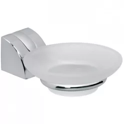 Ferro Cascata szappantartó üvegtállal szatén króm E02