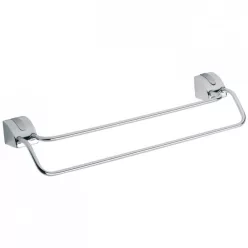 Ferro Cascata dupla törölközőtartó rúd 45 cm szatén króm E08
