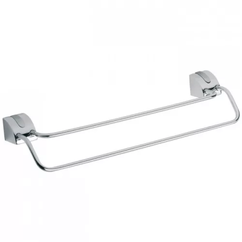 Ferro Cascata dupla törölközőtartó rúd 45 cm szatén króm E08