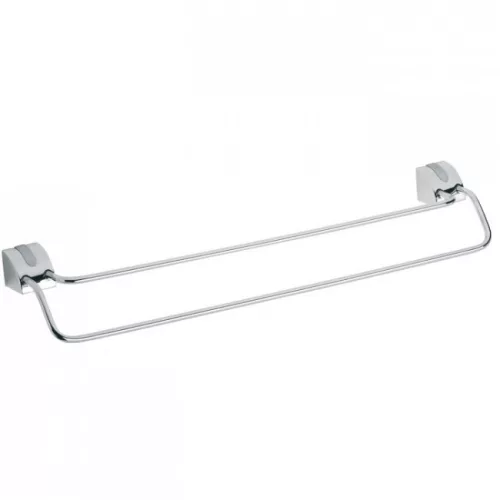 Ferro Cascata dupla törölközőtartó rúd 60 cm szatén króm E10