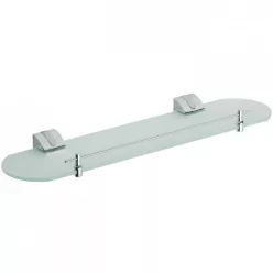 Ferro Cascata üveg piperepolc 43 cm szatén króm E13