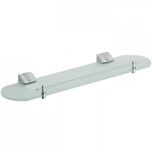 Ferro Cascata üveg piperepolc 43 cm szatén króm E13