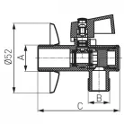 Ferro Z1212KF 63 mm sarokszelep szűrővel alu kezelőkarral G1/2 G1/2 (EZ1212KF)