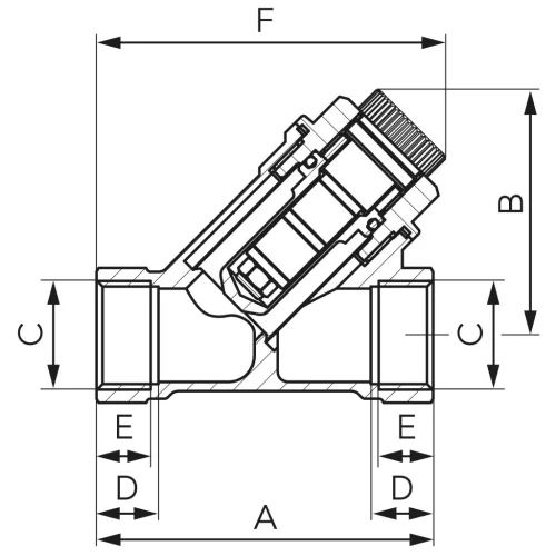 Ferro y -szűrő mágneses 5/4", bb (F04M)