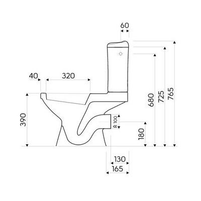 Kolo Idol monoblokkos WC csésze hátsó kifolyású (FK13200)