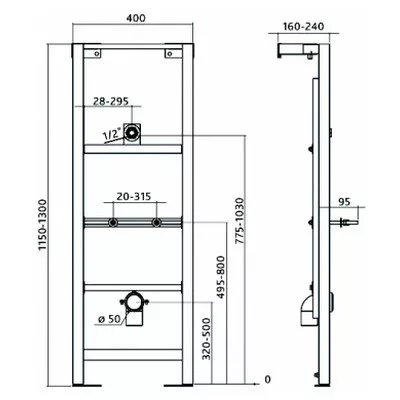 Kolo Technic szerelőkeret vizeldéhez (FK99091)