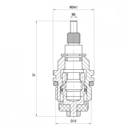 Ferro G02C szelep kétkaros csaptelepekhez G1/2 G02C