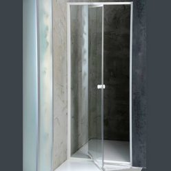 Aqualine Amico G80 zuhanyajtó fehér profil transparent üveg G80 rajza
