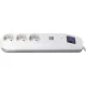 Asztali elosztó "ICE" 3-as kapcsolóval 2USB-vel 1.4m fehér-szürke 0014348100