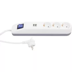   Asztali elosztó "ICE" 3-as kapcsolós + 2USB bl 1,4m  0014348103