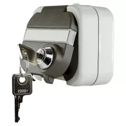   AQUA IP44 kulcsos csapfedeles alj  fk, szürke 2 kulccsal 0510224555