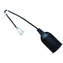 Foglalat sorkapoccsal, E27, fekete 0513055555
