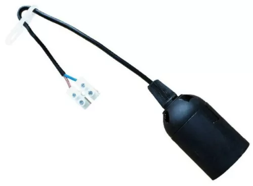 Foglalat sorkapoccsal, E27, fekete 0513055555