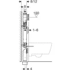 Geberit Kombifix WC szerelőelem Sigma 8 öblítőtartállyal GE-110.792.00.1