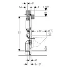 Geberit Duofix szerelőelem fali WC részére Omega öblítőtartállyal 98 cm GE-111.030.00.1