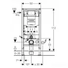Geberit Duofix szerelőelem fali WC részére Omega öblítőtartállyal 112 cm GE-111.060.00.1