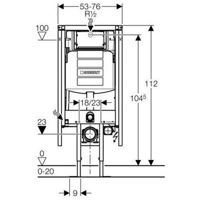 Geberit Duofix sarok szerelőelem fali WC részére (111.390.00.5)