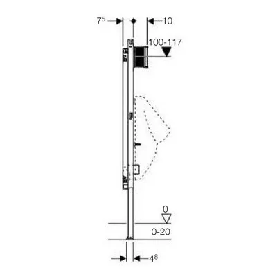 Geberit Duofix Basic vizelde szerelőelem univerzális 130 cm GE-111.665.00.5