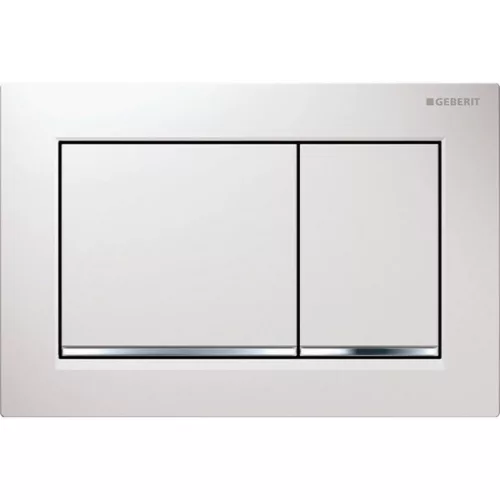 Geberit Omega 30 műanyag nyomólap fehér króm kombináció GE-115.080.KJ.1 rajza