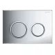 Geberit Omega 20 műanyag nyomólap fényes matt fényes króm GE-115.085.KH.1 műszaki rajz