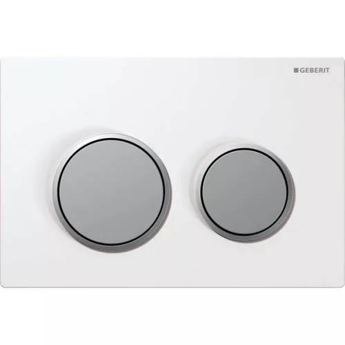 Geberit Omega 20 műanyag nyomólap fekete króm kombináció GE-115.085.KM.1 rajza