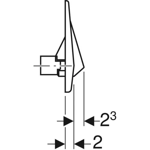 Geberit pneumatikus vizeldevezérlés Highline lap GE-115.558.00.1