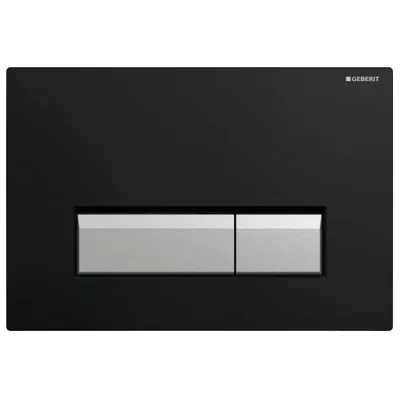 Geberit Sigma 40 nyomólap fekete műanyag aluminium kombináció szagelszívóval (115.600.KR.1)