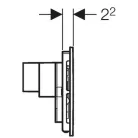 Geberit Sigma 40 nyomólap fehér üveg aluminium kombináció szagelszívóval GE-115.600.SI.1