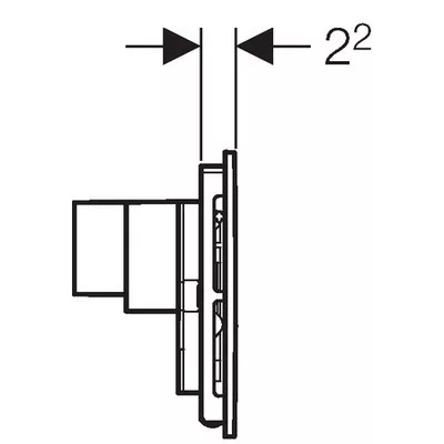 Geberit Sigma 40 nyomólap fehér üveg aluminium kombináció szagelszívóval GE-115.600.SI.1