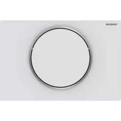 Geberit SIGMA 10 műanyag nyomólap fehér matt króm kombináció GE-115.758.KL.5 rajza