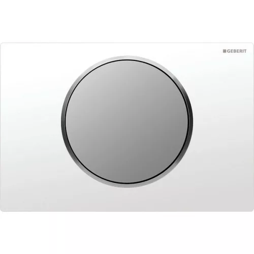 Geberit SIGMA 10 műanyag nyomólap fehér matt króm kombináció GE-115.758.KL.5 rajza