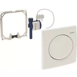 Geberit Basic pneumatikus vizeldevezérlés fehér nyomólappal GE-115.820.11.5 rajza