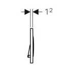 Geberit SIGMA 20 műanyag nyomólap fekete matt fekete kombináció GE-115.882.DW.1