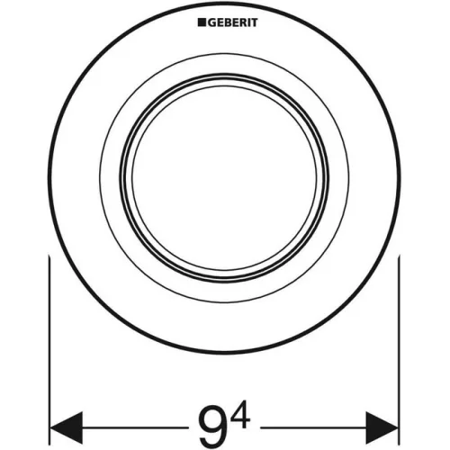 Geberit 01 fali pneumatikus WC vezérlés króm GE-116.040.21.1