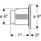 Geberit 01 fali pneumatikus WC vezérlés króm 2m GE-116.042.21.1