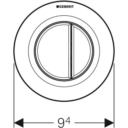 Geberit 01 fali pneumatikus WC vezérlés fehér kiálló GE-116.044.11.1