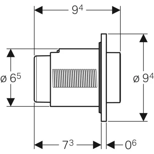 Geberit 01 fali pneumatikus WC vezérlés fehér kiálló GE-116.044.11.1