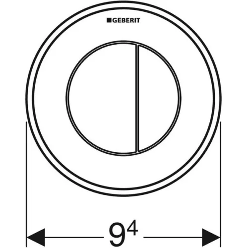 Geberit 10 fali pneumatikus WC vezérlés matt króm GE-116.055.KN.1
