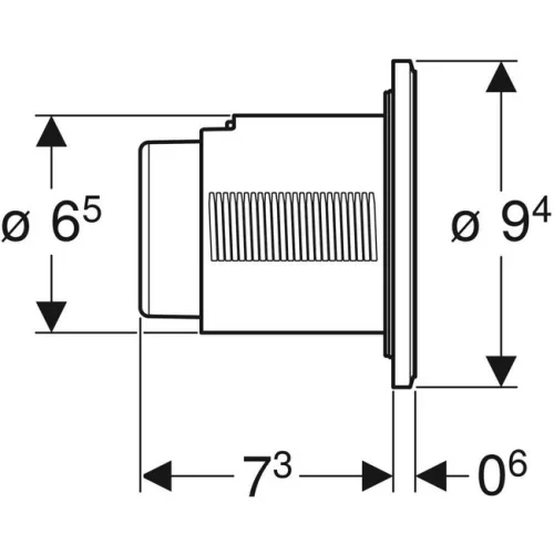 Geberit 10 fali pneumatikus WC vezérlés matt króm GE-116.055.KN.1