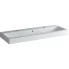 Geberit iCon beépíthető mosdó 120x48.5 cm két csaplyukkal túlfolyóval 124020000 rajza